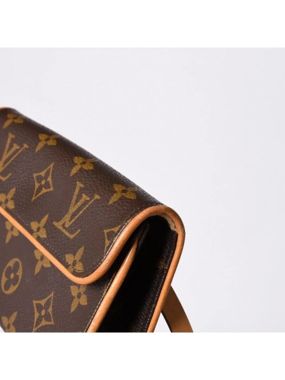 Louis Vuitton Waist Shoulder Bag Monogram Pochette Florentine Brown
